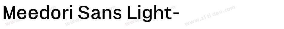 Meedori Sans Light字体转换